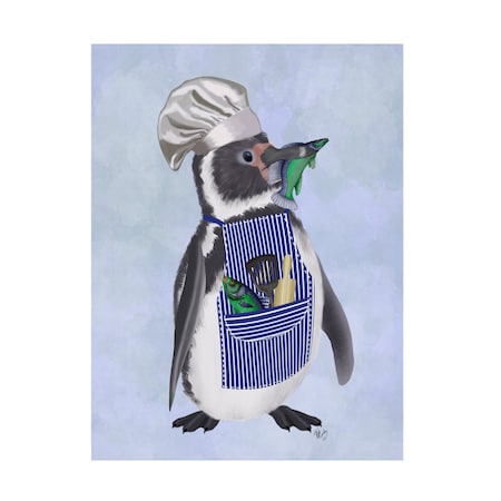 Fab Funky 'Penguin Chef' Canvas Art, 18x24